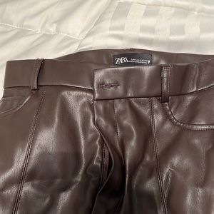 Brown Leather Zara pants